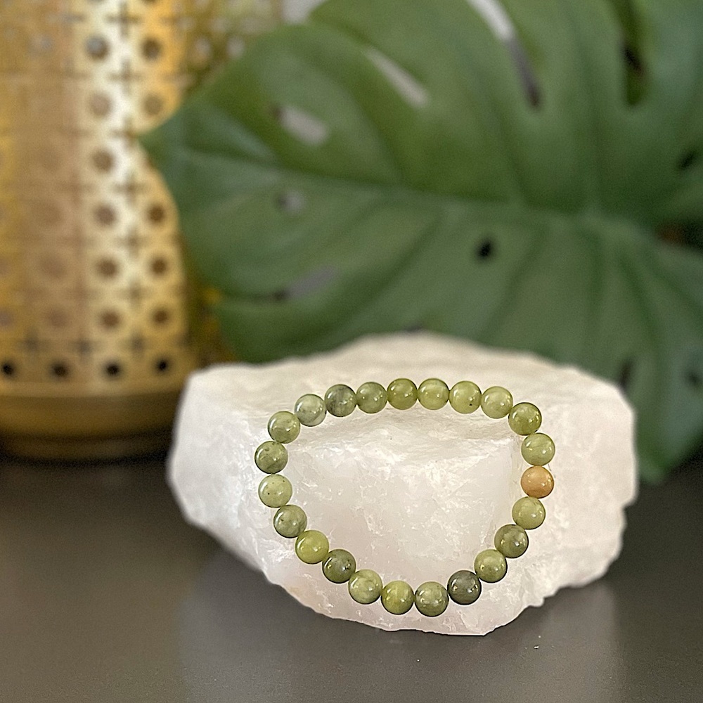 Gemstone beads JADE stretchy bracelet 💚